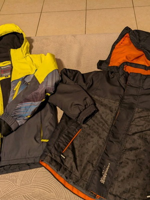 Two waterproof winter jackets like new for ages 7-8 and 9-10