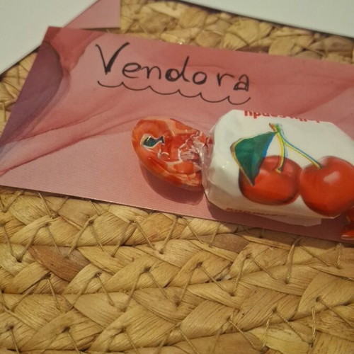 Handmade Thank You Cards with Candy new, set of 10 pieces
