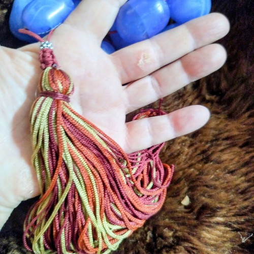 Handmade Worry Beads with Large Blue Beads New