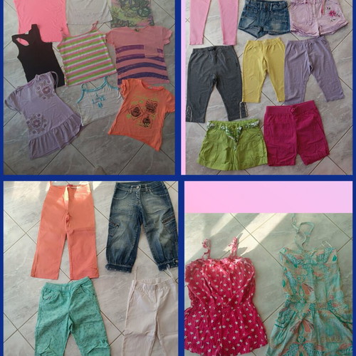 Summer clothes pack for girl size 8, 25 pieces like new, multicolor