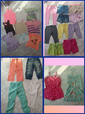 Summer clothes pack for girl size 8, 25 pieces like new, multicolor