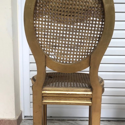 Louis XVI chairs used, pair with gilding
