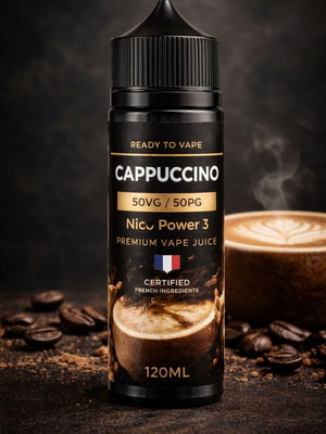 Ready vape liquid 120ml Cappuccino 50/50 Niko Power 3 handmade new