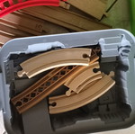 Hape ξύλινο τρενάκι με ράγες μεταχειρισμένο, διάφορα κομμάτια
