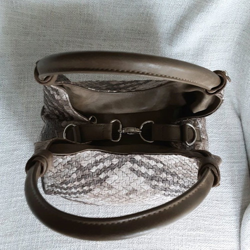 Handbag used beige and brown