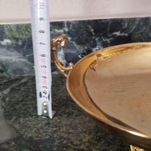 Vintage Decorative Bowl Plated 24K Gold Like New