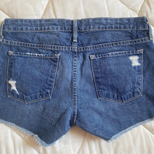Juicy Couture Vintage Denim Shorts Mid Rise Frayed Hem Size S