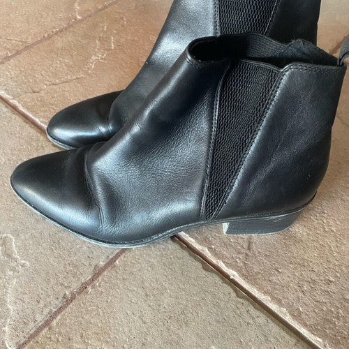 S.Oliver black ankle boots used, size 40, 5 cm heel