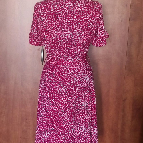 Vintage pink floral midi dress Kardex like new