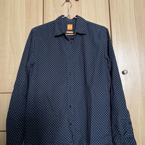 Hugo Boss Slim Fit men's shirt blue with micro pattern like new, size S
