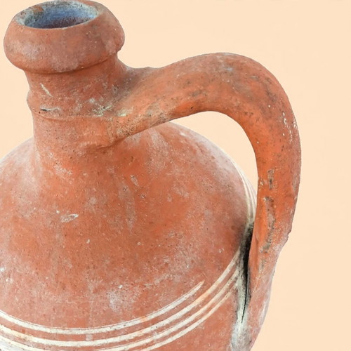 Authentic Refugee Clay Botza 1920 Kavala used, handmade red clay