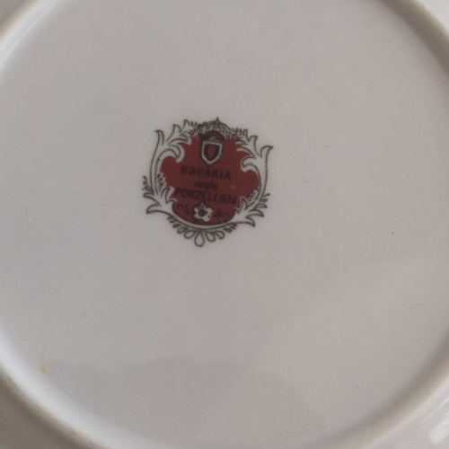 Bavaria porcelain vintage plates set of 6 used 17cm