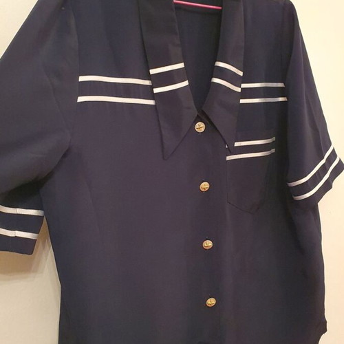 Short-sleeve dark blue shirt like new, size XL