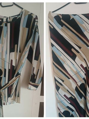 Stefanel silk set with skirt and blouse, colorful