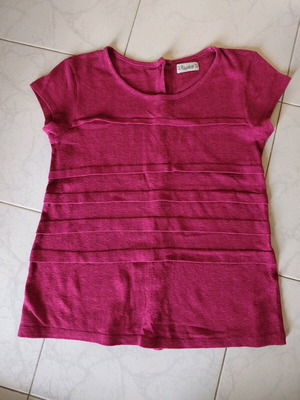 Pull & Bear pink short-sleeve top like new with buttons on back