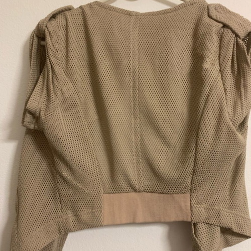 Stradivarius beige blouse with zipper like new, size M