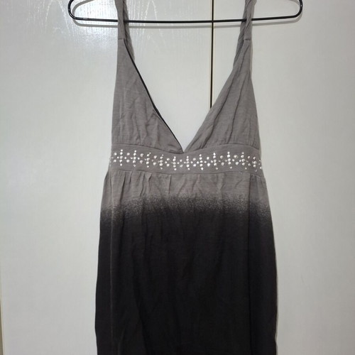 Gray blouse with ombre design, used, size L