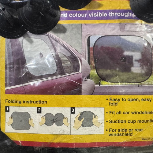 Backrest protectors for driver and passenger seats used with 2 sunshades