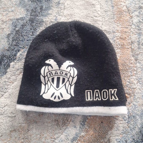 Paok Fc hat like new, size small, black and white
