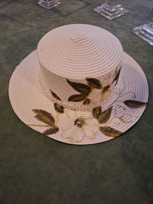 Handmade women's hat new, hand-painted