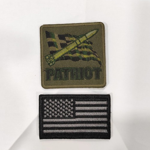 Patriot Missile and American Flag Patches new