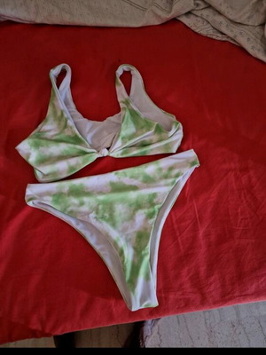 Comfort bikini new, white and light green, size XL