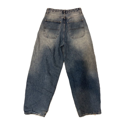 Bershka women baggy jeans size 34 used, blue