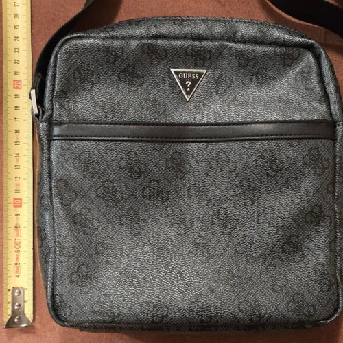 Guess Vezzola shoulder bag, black and grey
