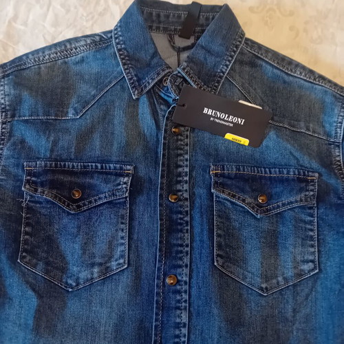 Men's denim shirt, blue, size M