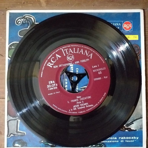 Classical 45 RPM collectible records used, set of 3