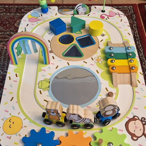 ELC Early Learning Centre wooden activity table used