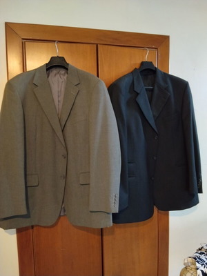 Men's jackets size 50-52 black and gray, 4 like-new trousers