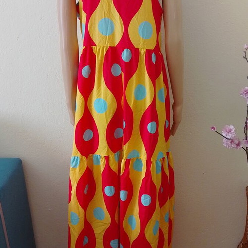 Long colorful balloon dress new, sizes M and L