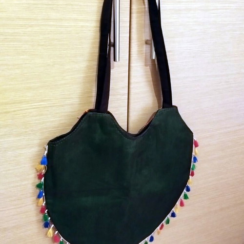 Handmade bag like new, colorful shoulder with embroidery