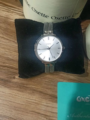 Γυναικείο ρολόι Oxette καινούργιο, ασημί με mesh μπρασελέ