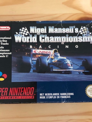 Nintendo SNES Nigel Mansells World Championship Racing μεταχειρισμένο PAL CIB