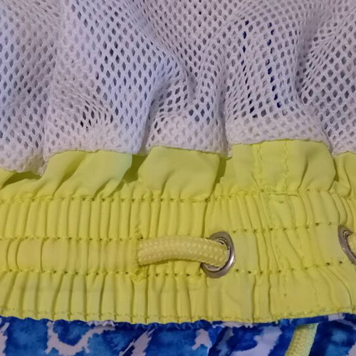 Mango kids' swimsuit new for ages 13-14 blue and yellow