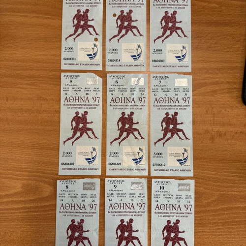 Ticket pack from 1997 World Athletics Championships like new