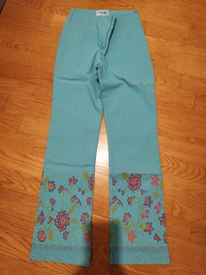 Symbol summer pants S-M like new with floral pattern