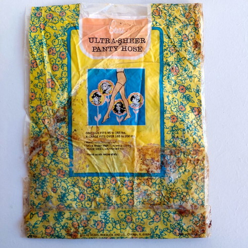 Sears Ultra Sheer Panty Hose packaging used, 1960s vintage