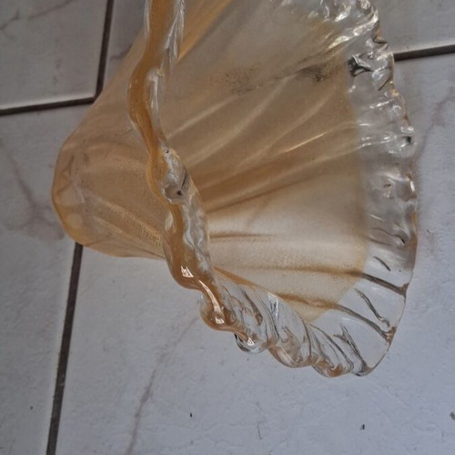 Glass lampshade golden yellow 12 cm like new