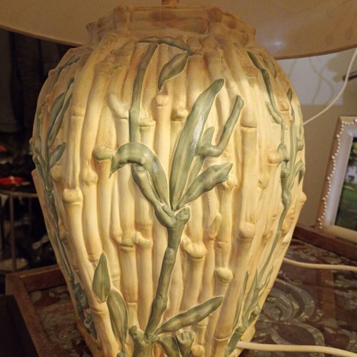 Porcelain table lamp like new, large 0.63 m height