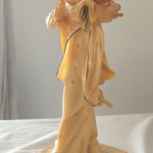 Vintage woman figurine 1900, antique decoration