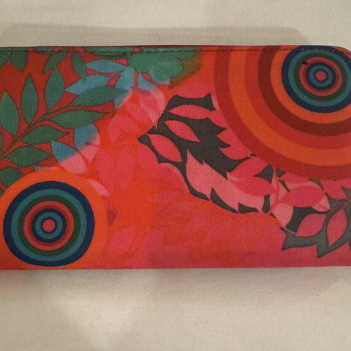 Desigual Colourful Floral Zip Around Wallet