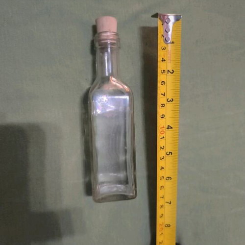 Decorative glass bottle new with cork