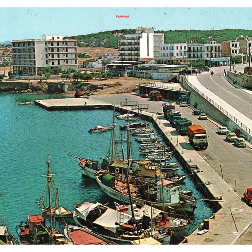 Collectible postcards used, pack of 4, 1965-1980