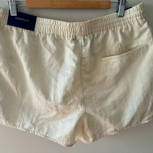 Gant Satin Running Shorts New, White and Blue, Men W34