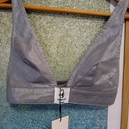 Silver top new, 100% organic cotton Viervier XS