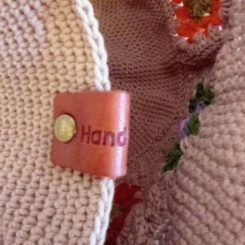 Handmade knitted bucket hat beige size 57, like new