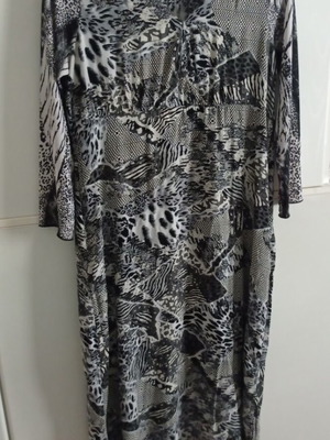 Dress leopard pattern black and white XL like new